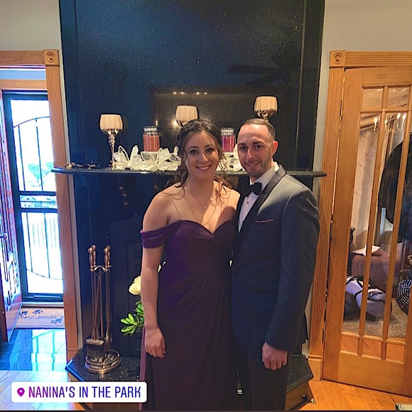 Plum Azazie Bridesmaid Dress - Picture 1 of 3